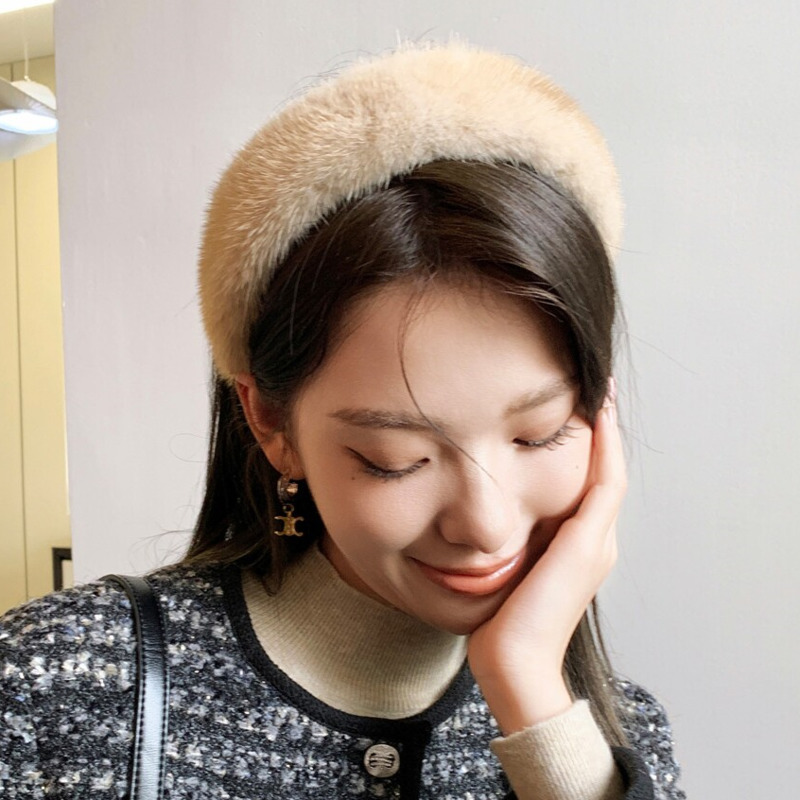 Winter Headband Fleece - Real Mink Fur Headband Natural Fur
