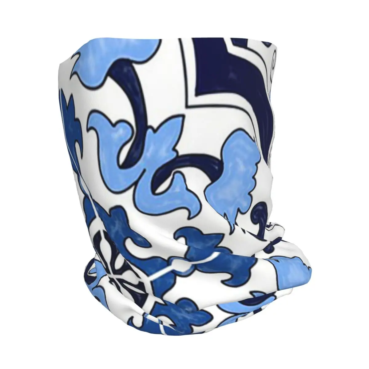 Blue Ornate Floral Mediterrane - Knit Beanie Hat Warm incelemesi ve fiyatı