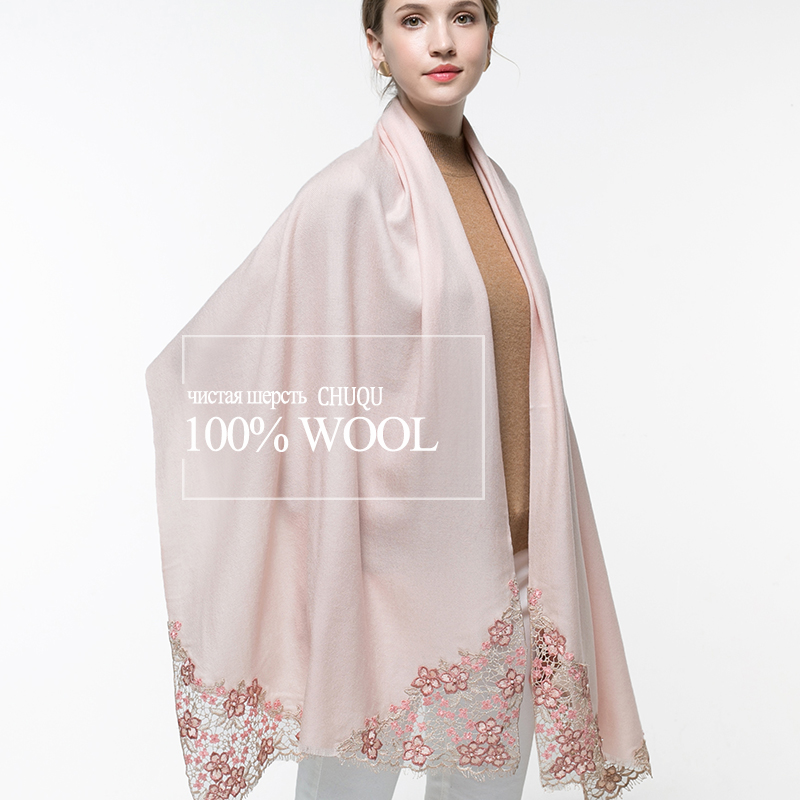 100% Real Wool Pink Scarf Wome - Cashmere Pashmina Wrap incelemesi ve fiyatı