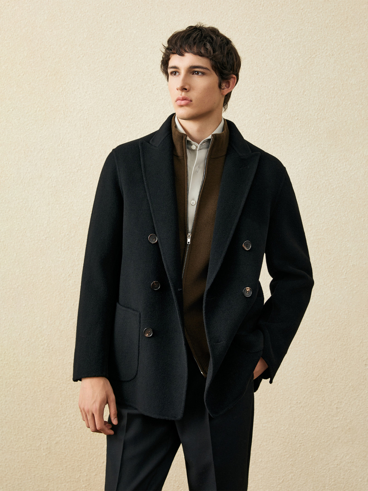 Men‘s 100% Wool Short Coat | B - Wool Coat Peacoat incelemesi ve fiyatı