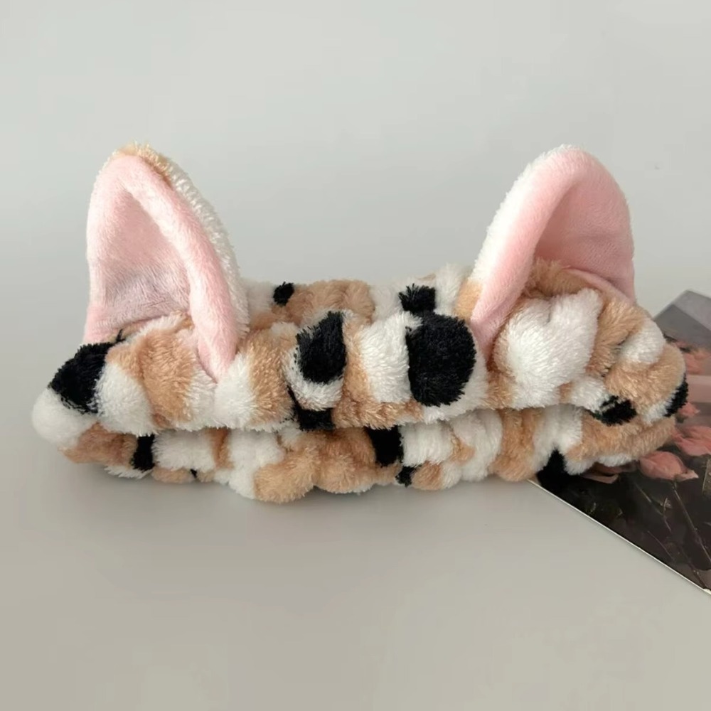 3pcs/set Leopard Print Cute Ca - Winter Headband Fleece incelemesi ve fiyatı