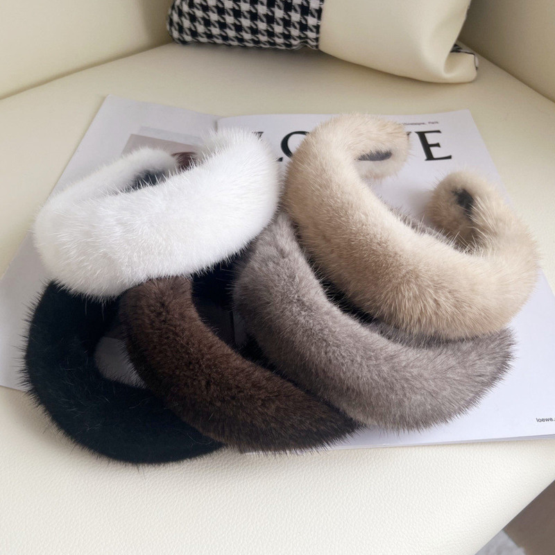 Real Mink Fur Headband Natural - Winter Headband Fleece incelemesi ve fiyatı