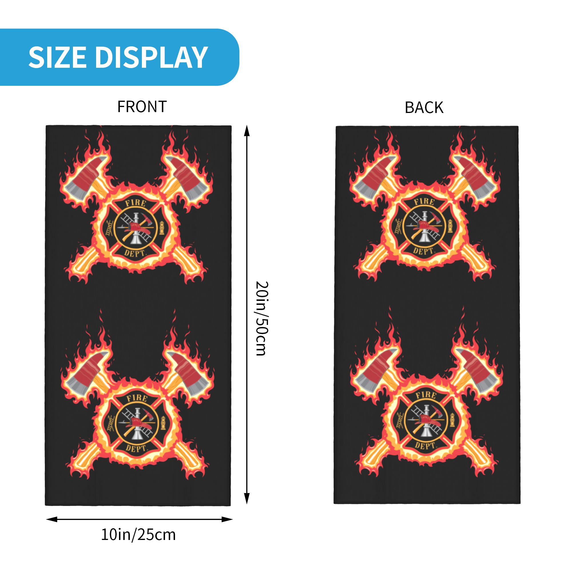 Custom Firefighter Cross Banda - Neck Gaiter Fleece incelemesi ve fiyatı