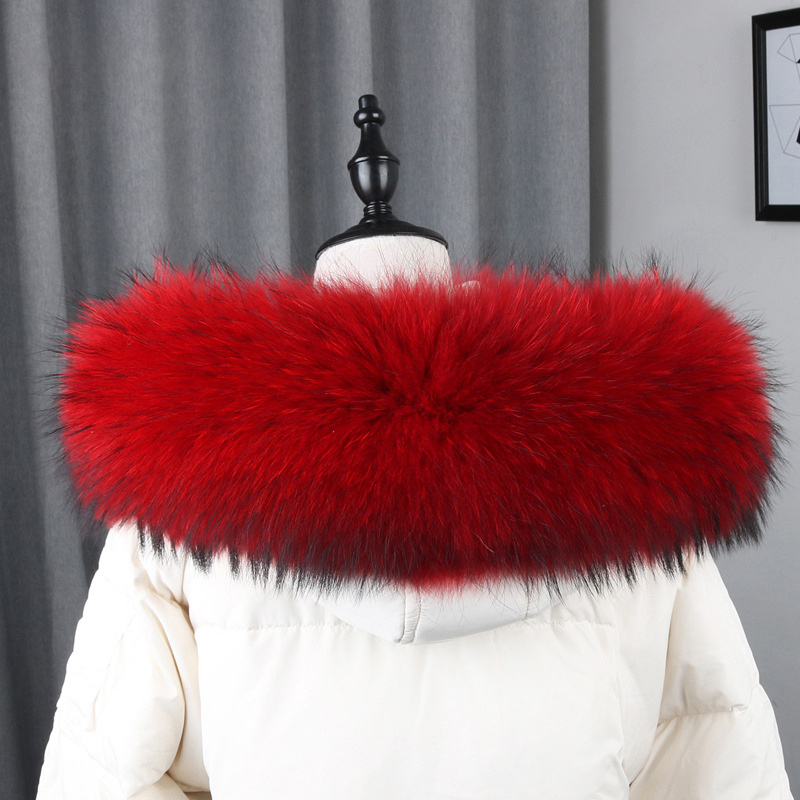 100% Real Fur Collar Coat Wint - Shawl Wrap Winter incelemesi ve fiyatı